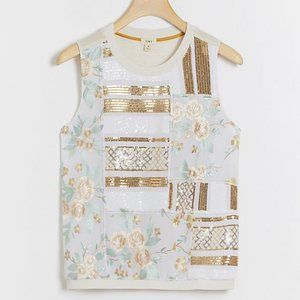 NWT Anthropologie Plus Sequined Top | 3X